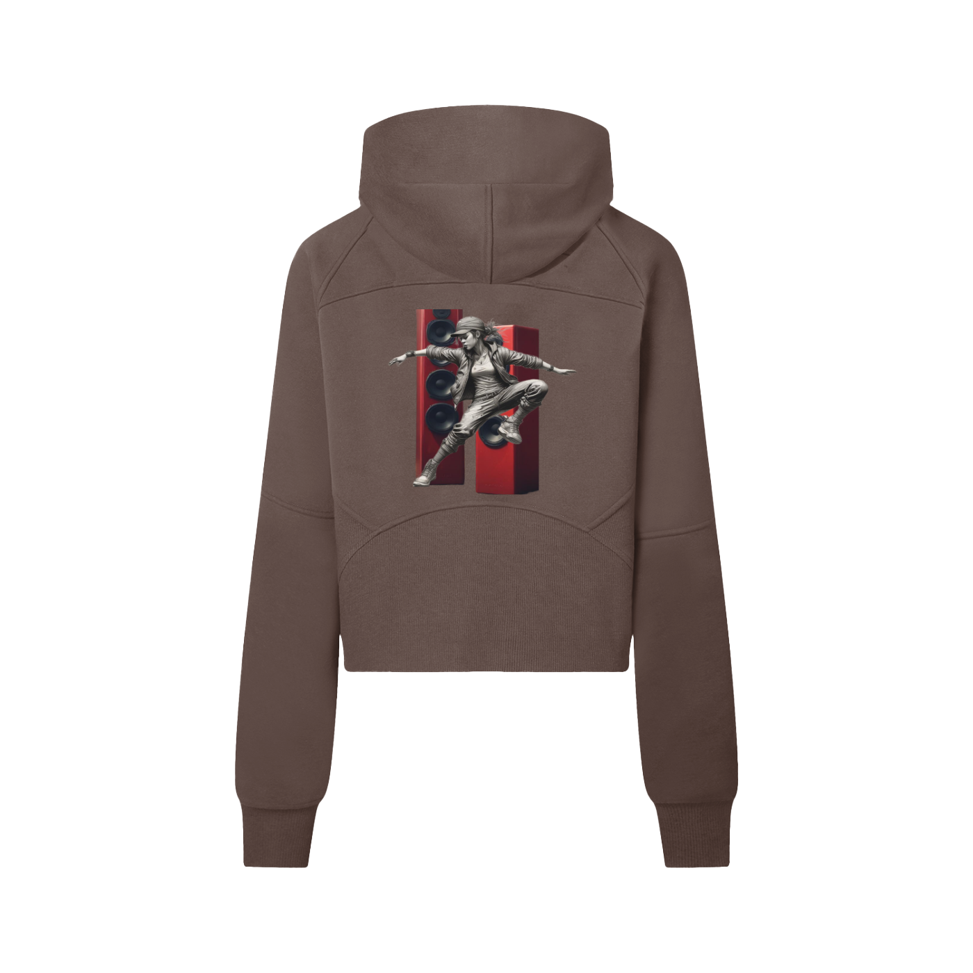 B-Girl in Motion Cropped Half-Zip Hoodie