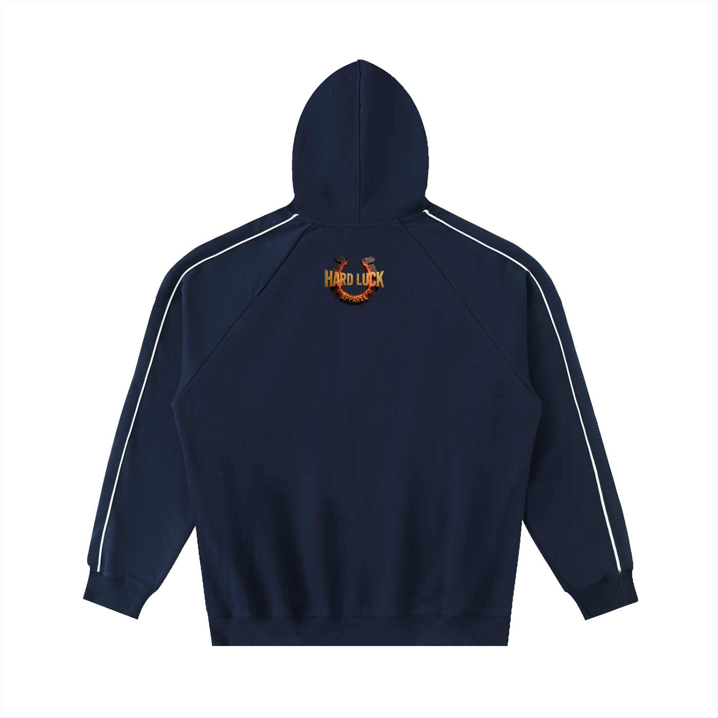 Black Smith Forged Contrast Piping Raglan Hoodie