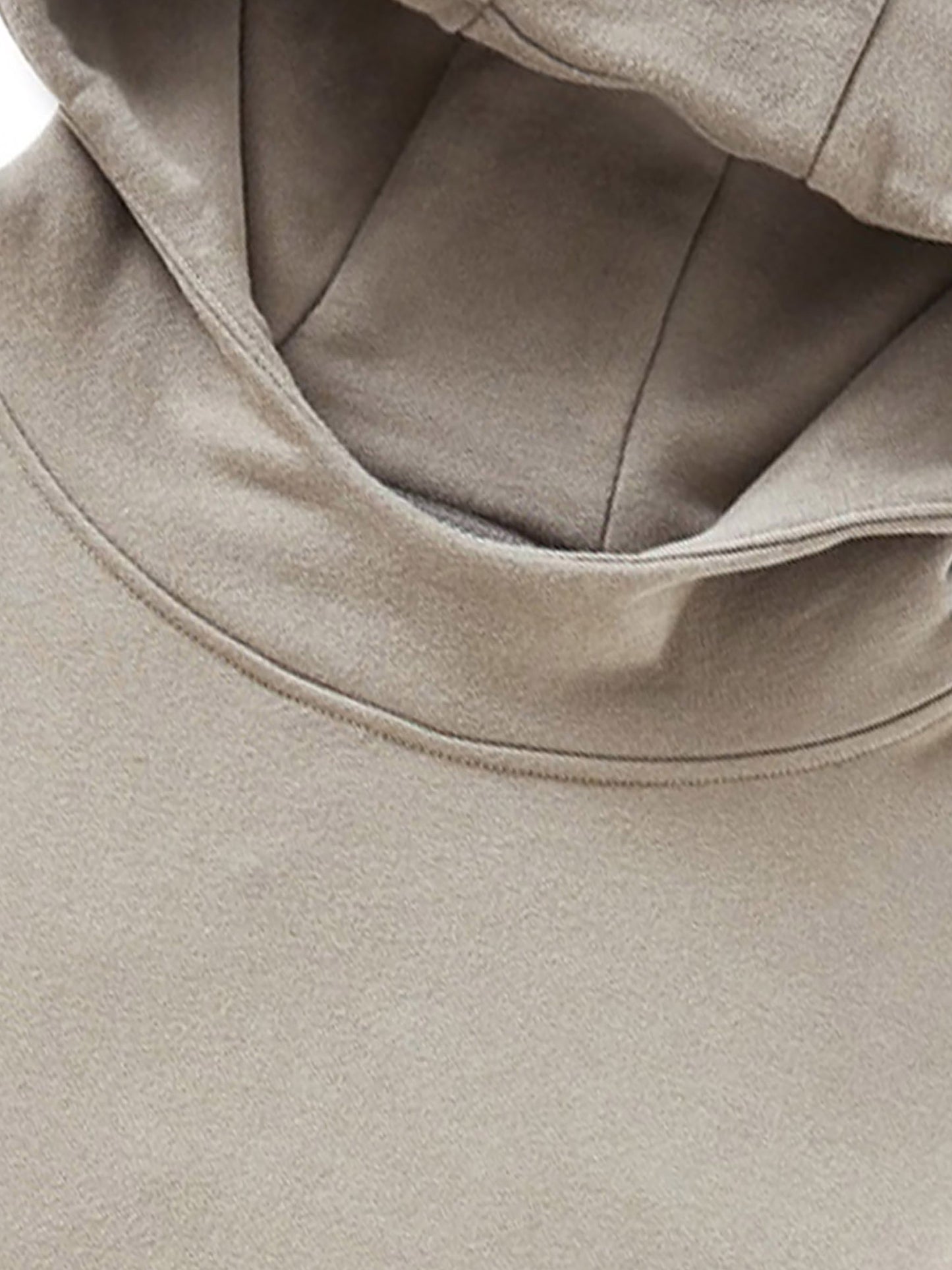 BUS Stop High Neck Insulated FOG Solid Color Fleece Hoodie - 385 GSM