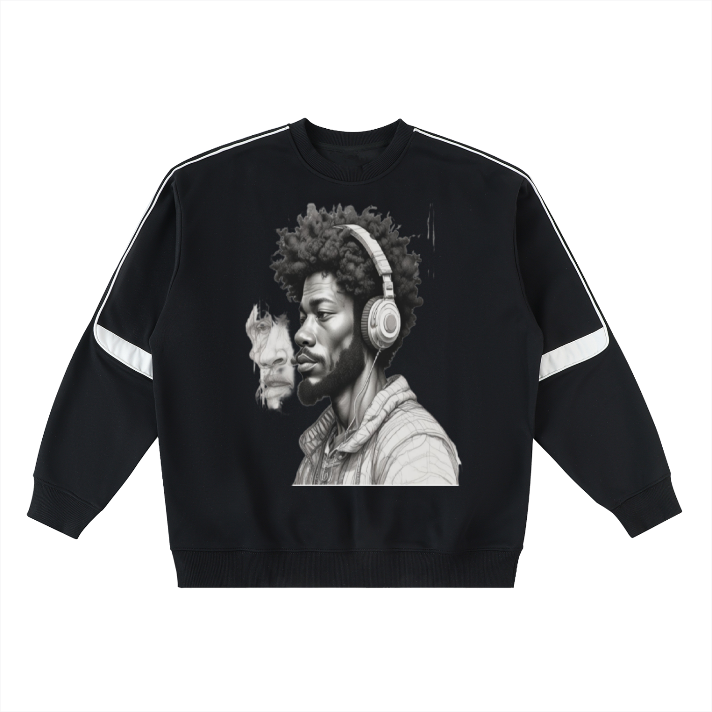 Soul reflections  Redux  Oversized Crewneck Taped Sweatshirt
