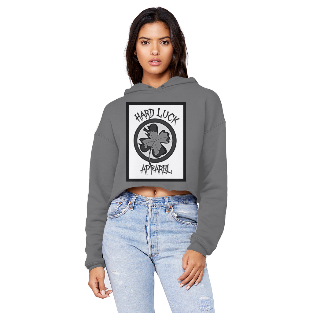 Hard Luck Cropped Raw Edge Boyfriend Hoodie