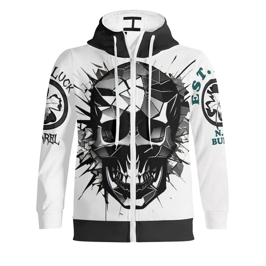 SHATTERD PSYCOPATH ZIP UP TURTLENECK ZIP UP HOODIE