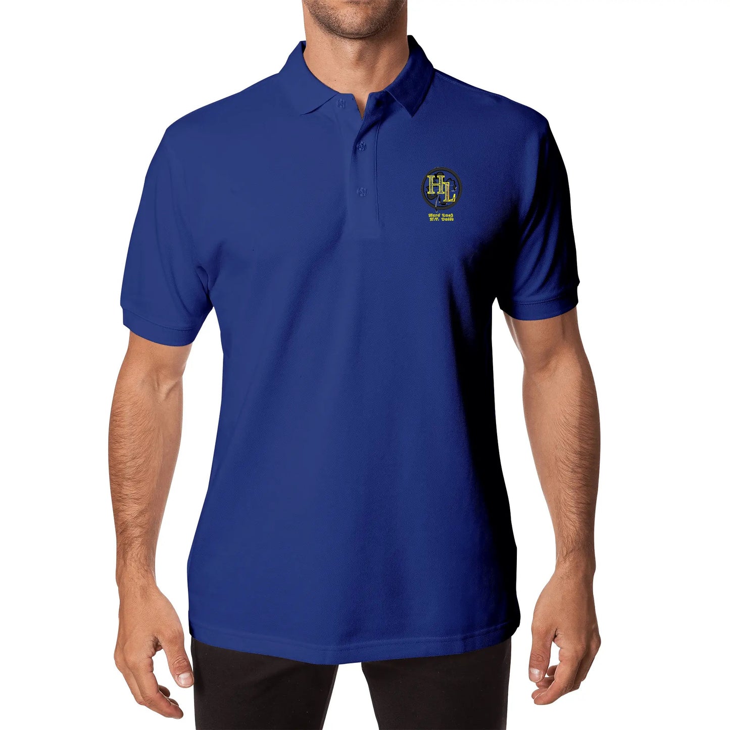 Unisex Adult Half printed Cotton Polo Shirt