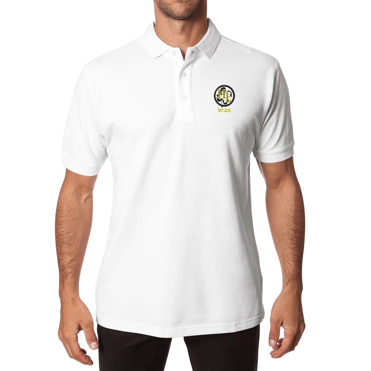 Unisex Adult Half printed Cotton Polo Shirt