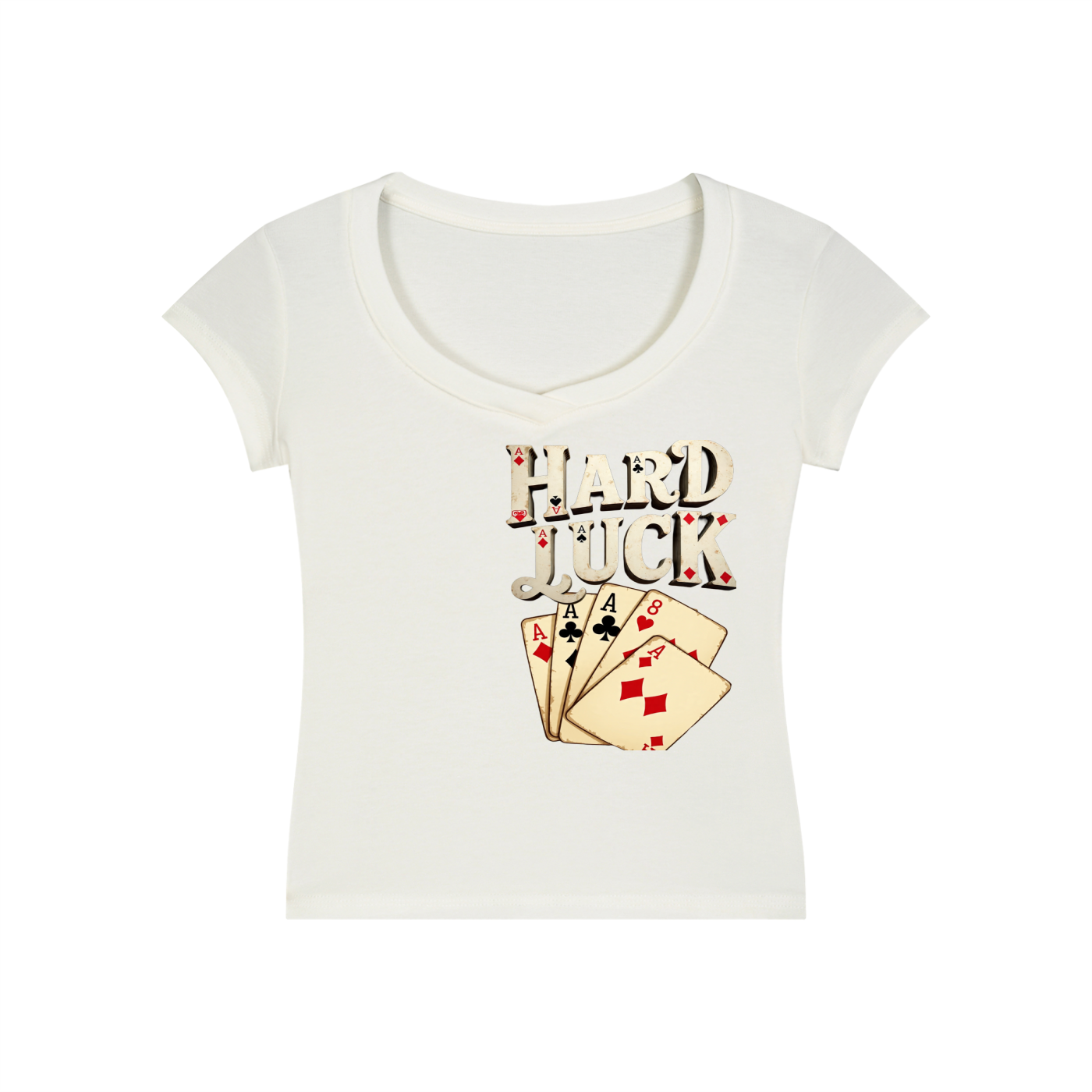 Aces & 8s Essential V-Neck Bodycon T-Shirt