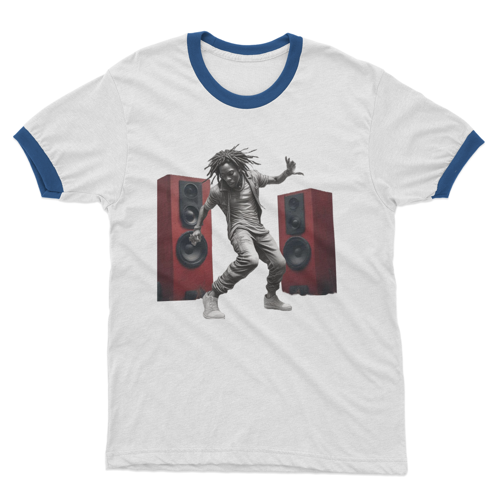B-Boy In Motion Adult Ringer T-Shirt