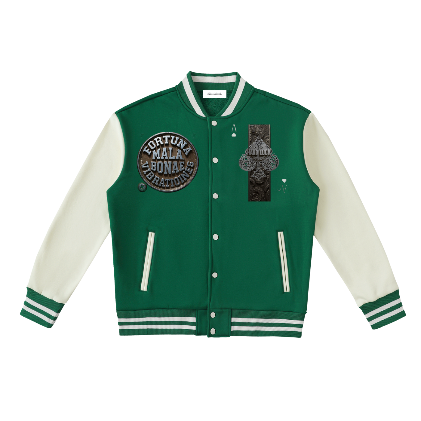 Uptown Ace Iron Born Two-Tone Fleeced Varsity Jacket