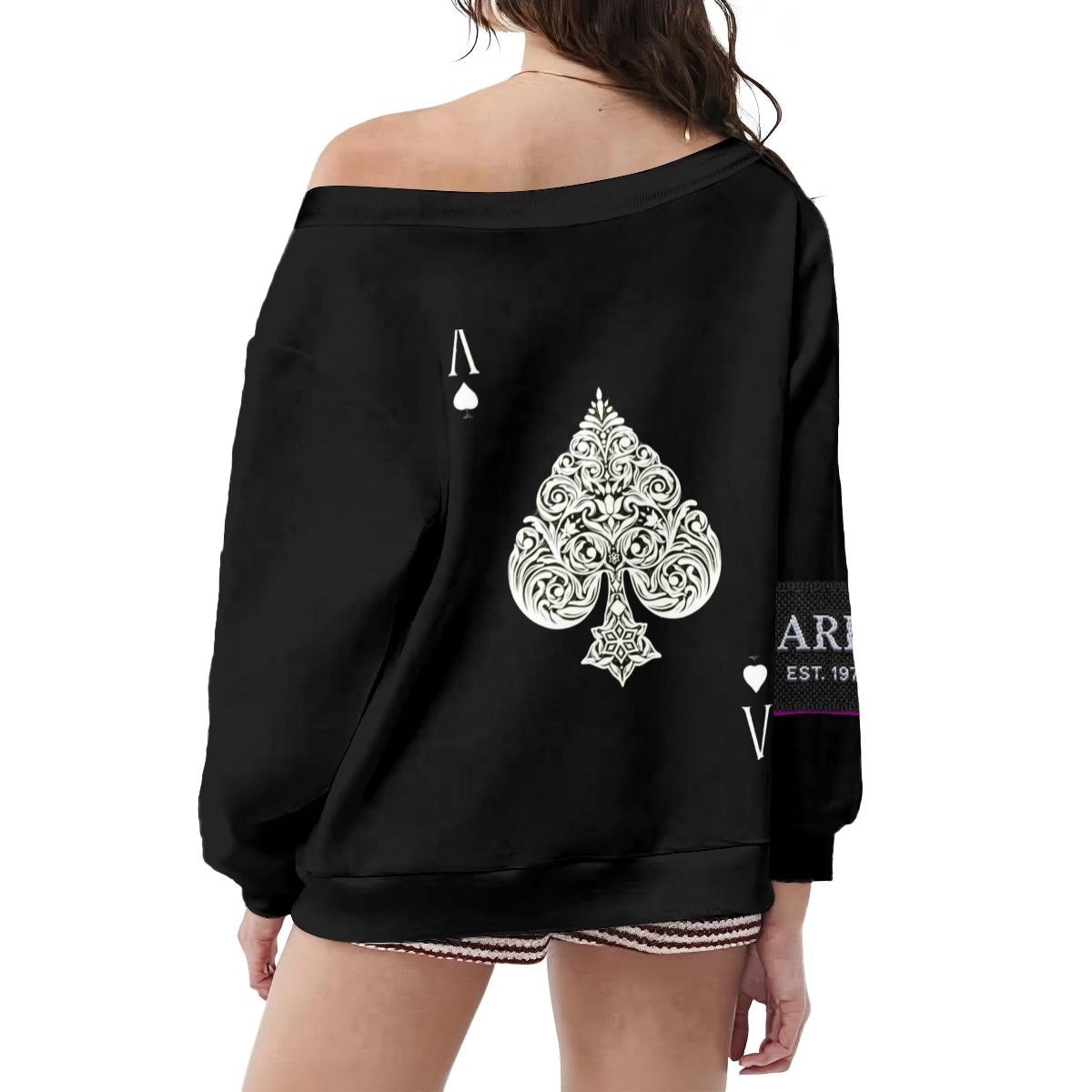 Women's Uptown Ace Off the Shoulder Sweatshirt with Micro-Fleece Lining