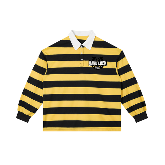 Lucky 77 color Block Stripe Polo Shirt
