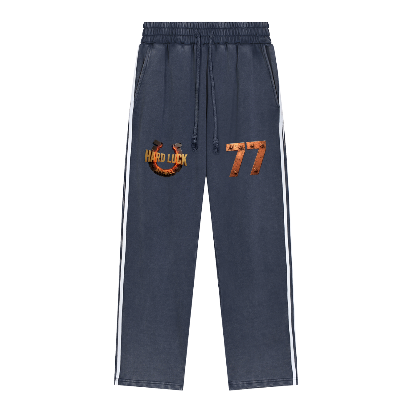 Black Smith Forged Snow Washed Contrast Tape Sweatpants