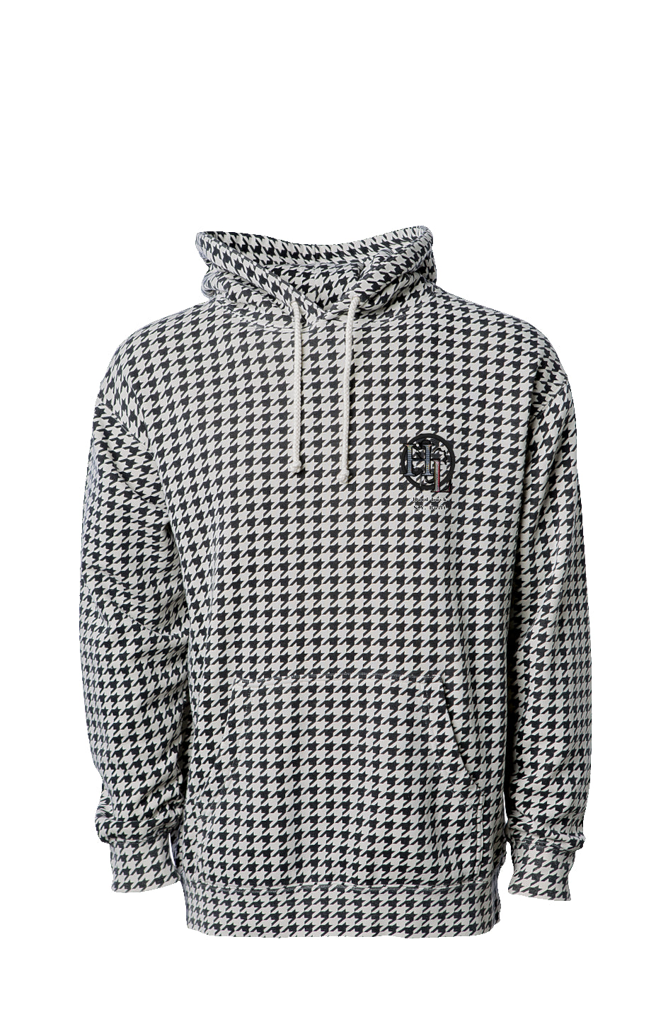 Hard Luck Embroidered Houndstooth Hoodie