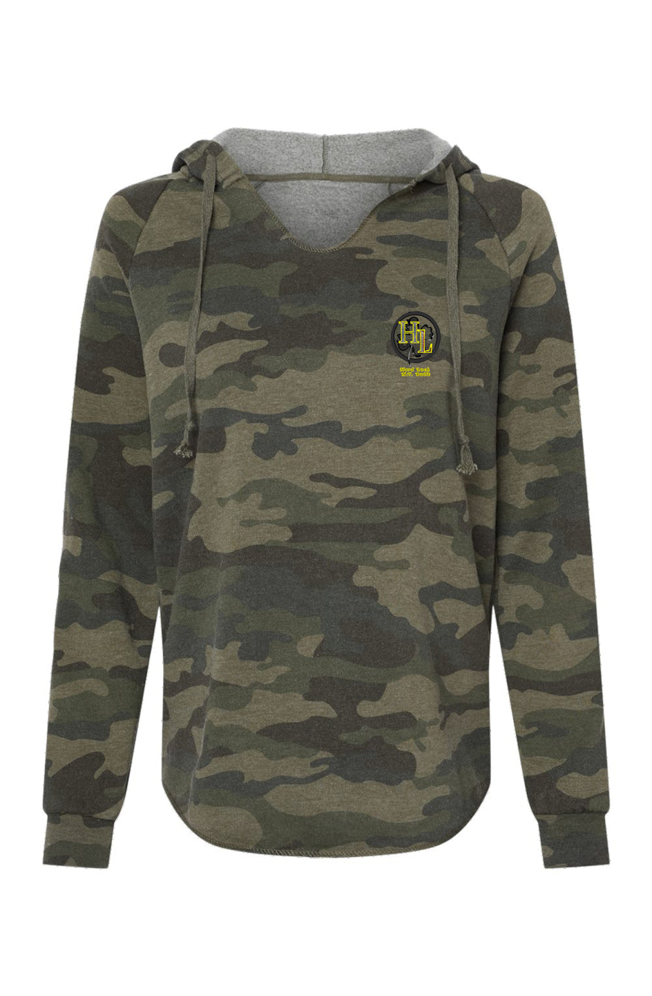 HL Womens Lightweight Camo Hooded Sweatshirt