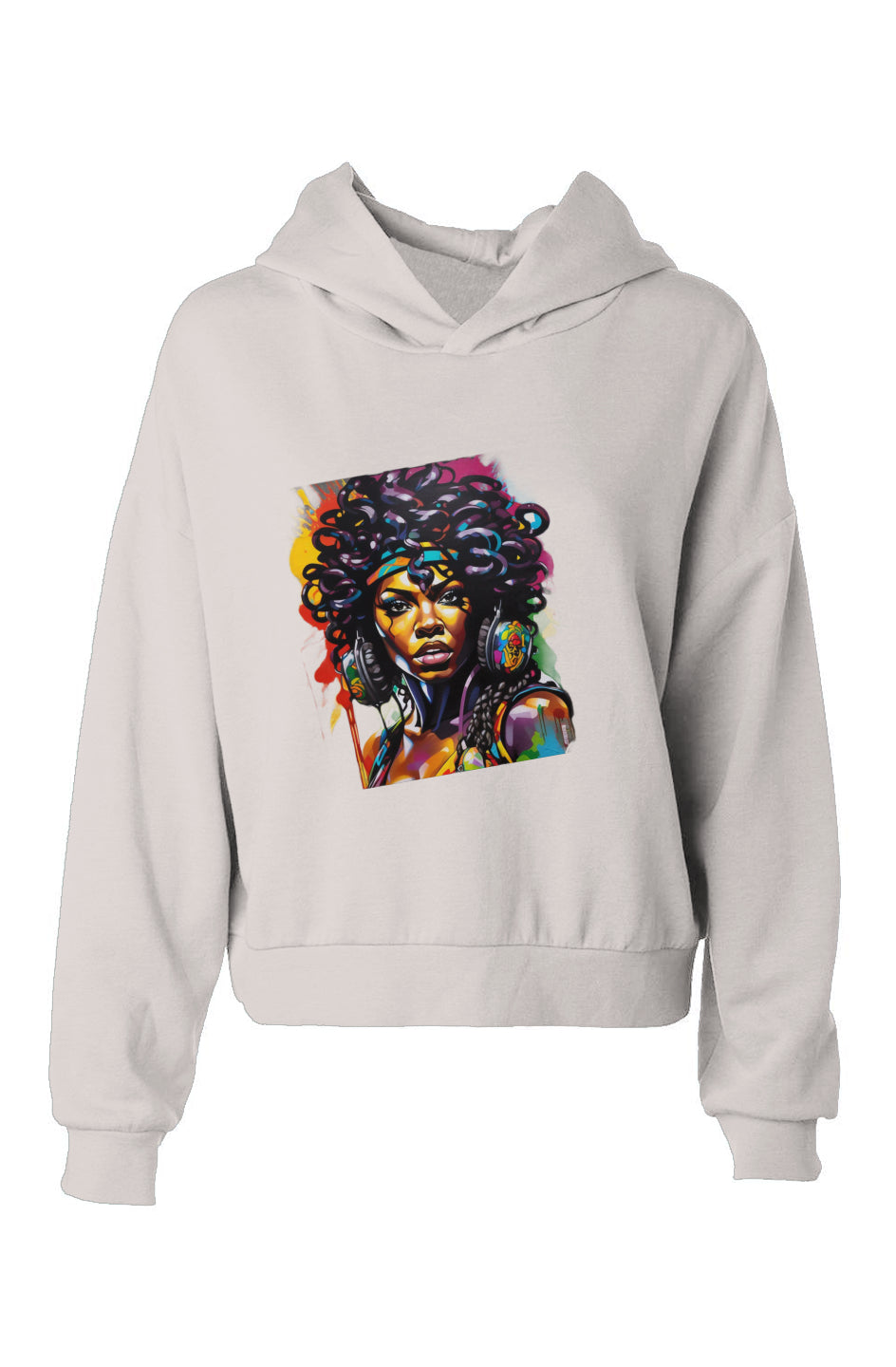 Ebony hip height graphic  hoodie