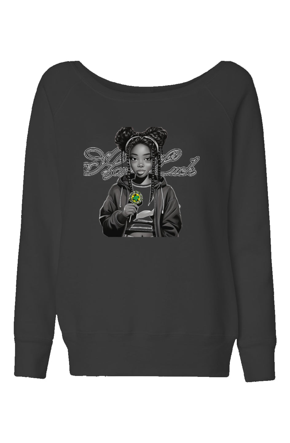 B-girl Womens Wide Neck Sweatshirt