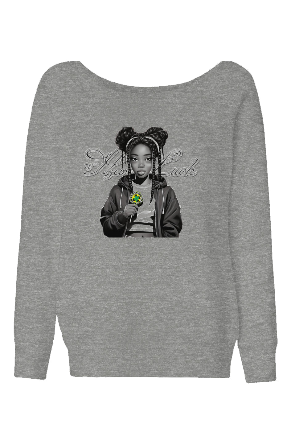 B-girl Womens Wide Neck Sweatshirt