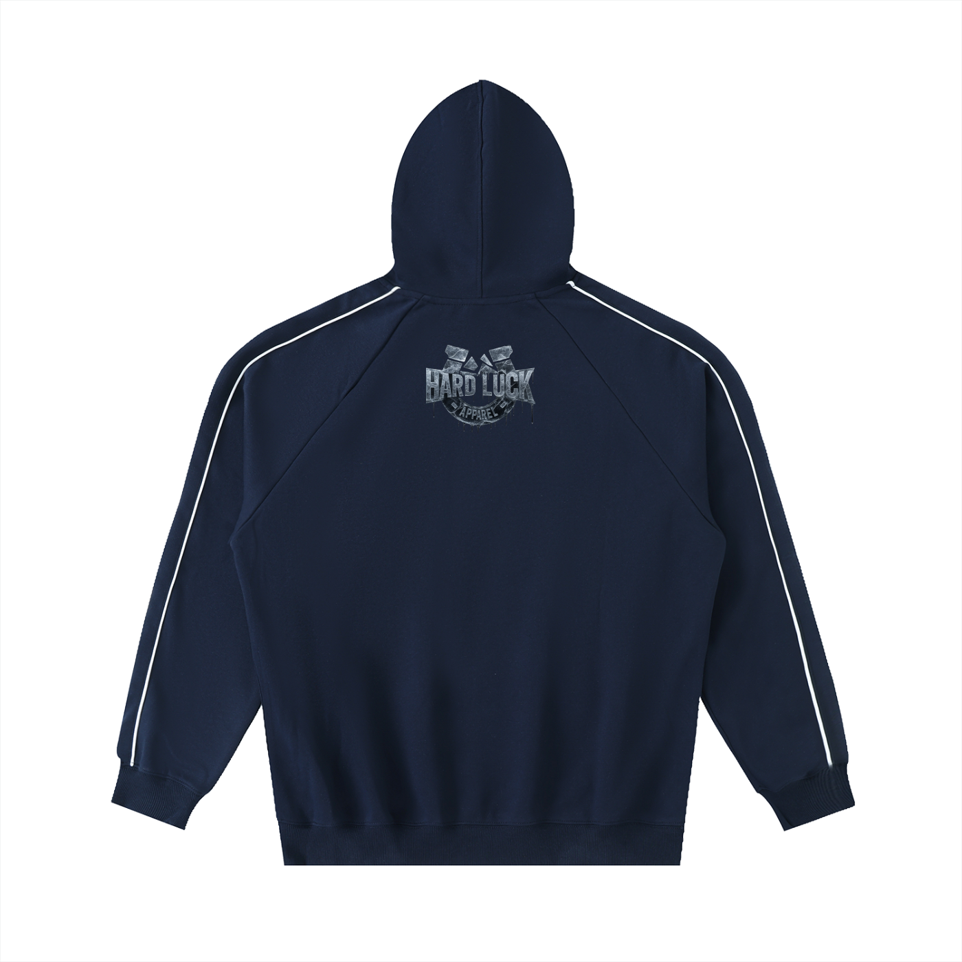 Black Ice Contrast Piping Raglan Hoodie