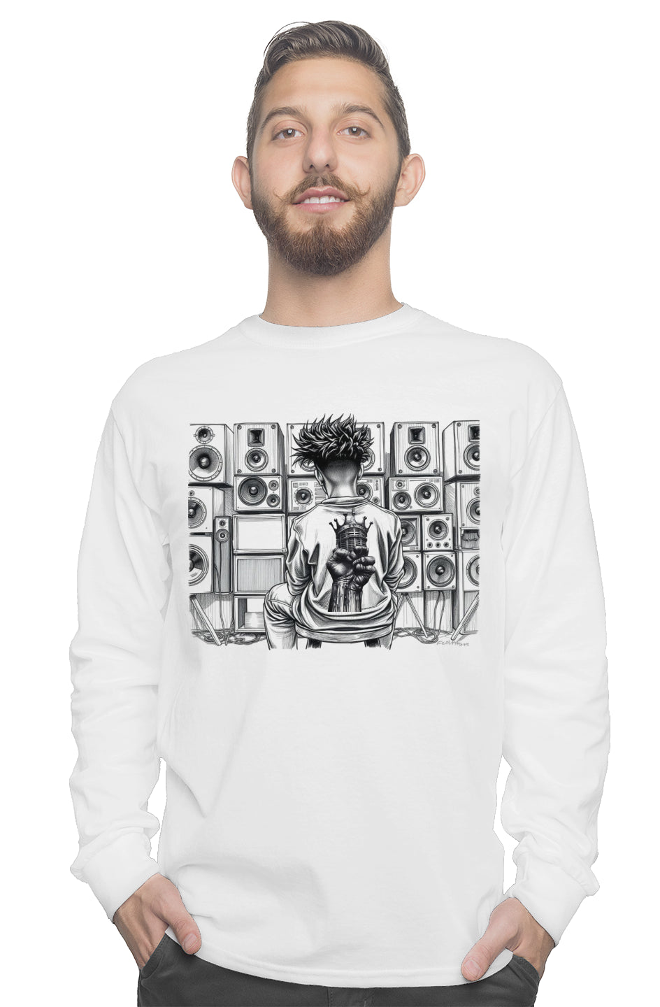 Solid wall of sound long sleeve tee