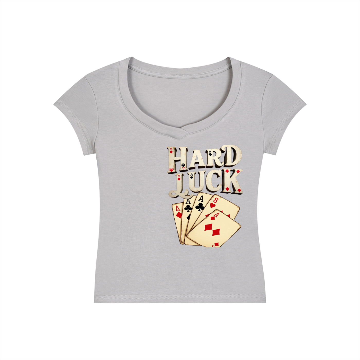 Aces & 8s Essential V-Neck Bodycon T-Shirt