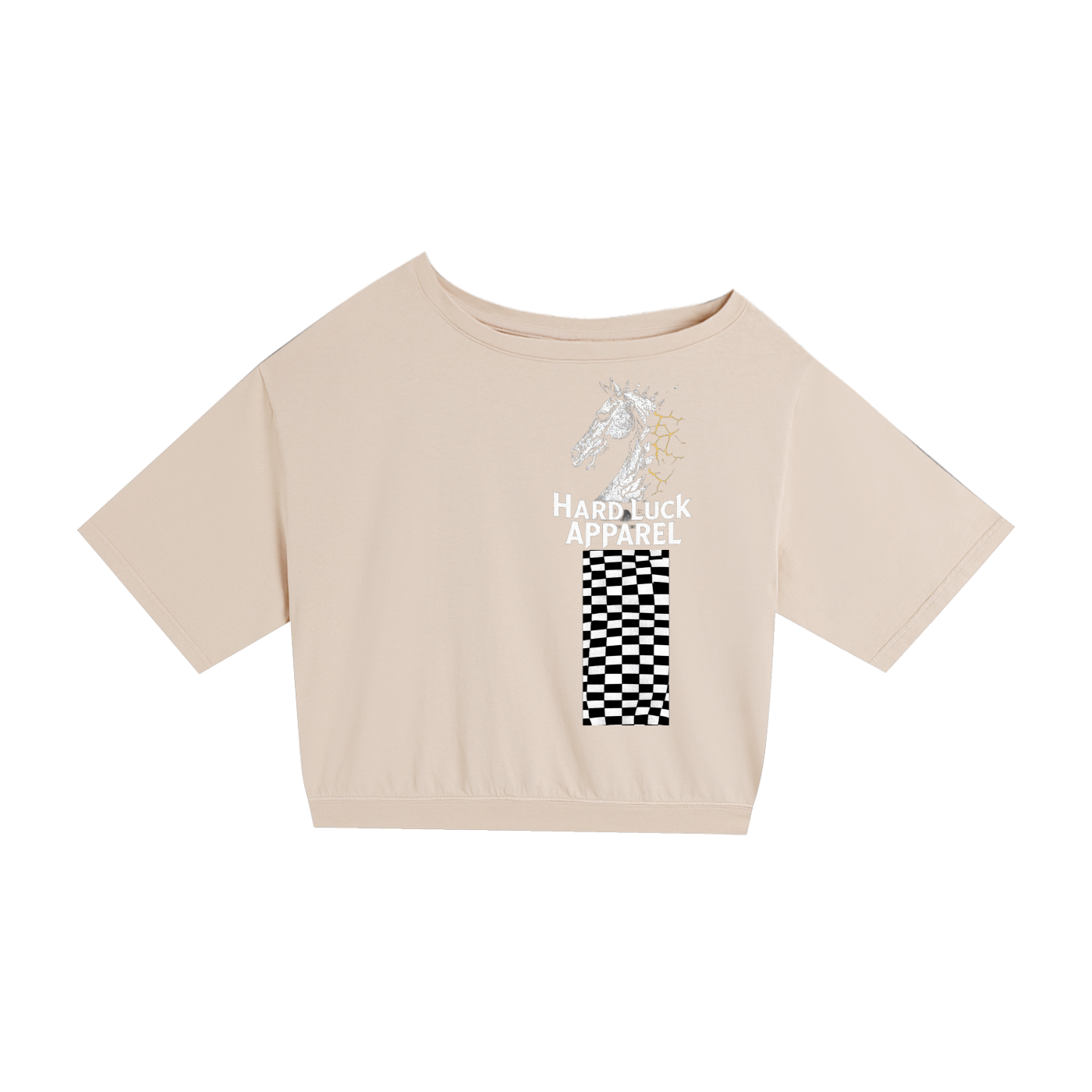 The Last Move Asymmetric Shoulder Oversized Cotton T-Shirt