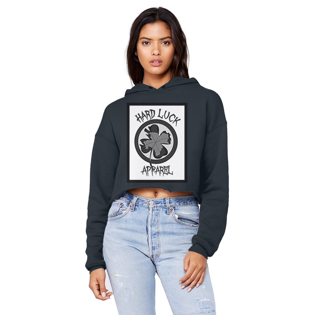 Hard Luck Cropped Raw Edge Boyfriend Hoodie