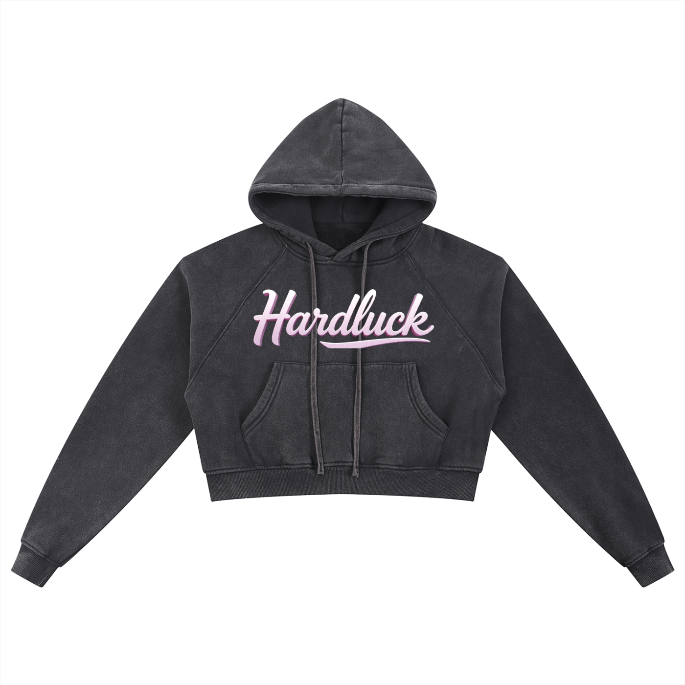The Lavender Virgo Snow Washed Cropped Hoodie