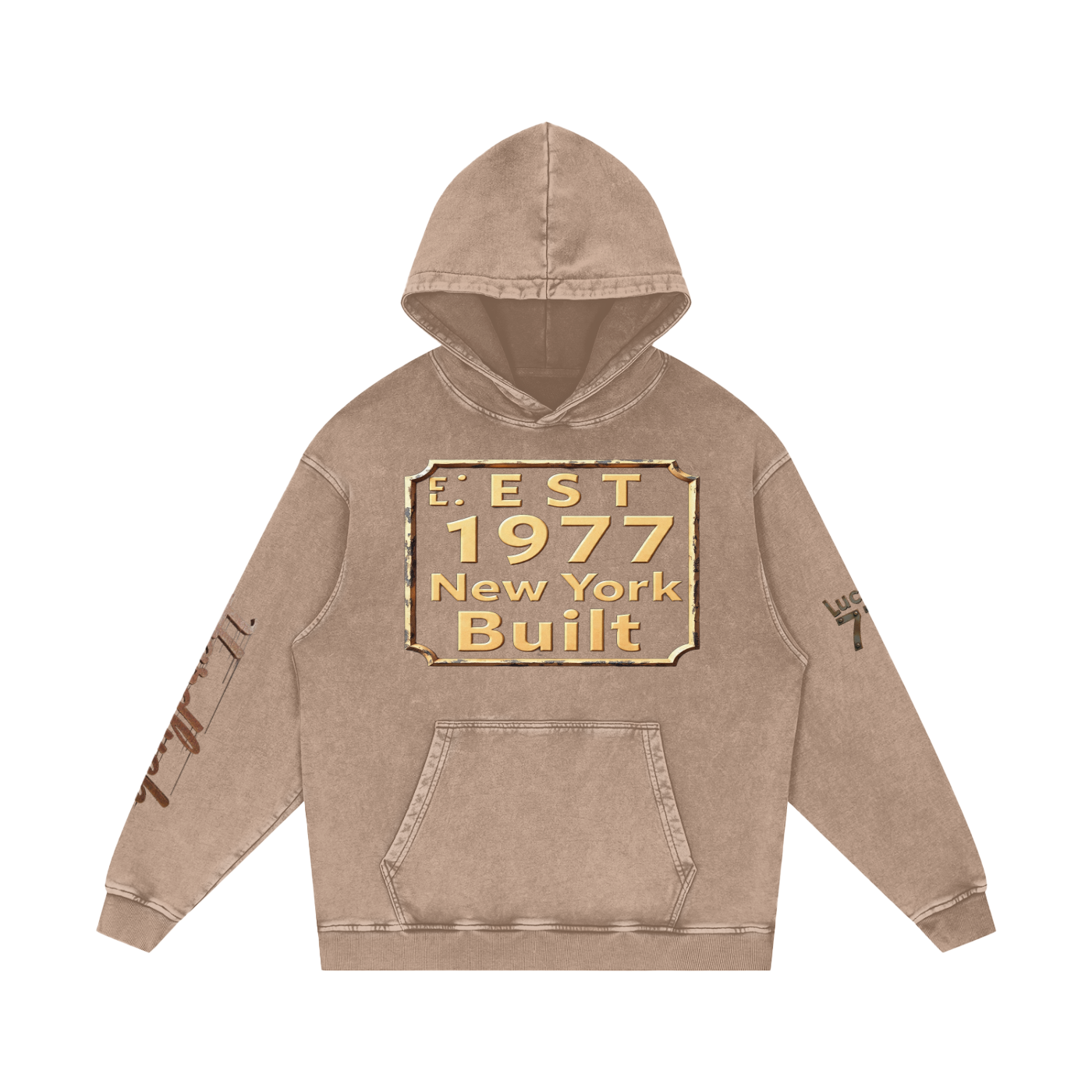 Snow Washed Loose Cotton Hoodie