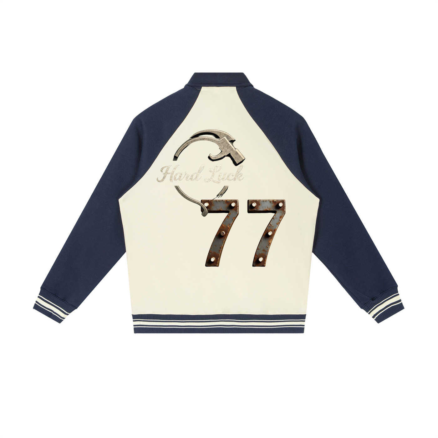 Fortune & Fate "77" Raglan Sleeve Baseball Jacket