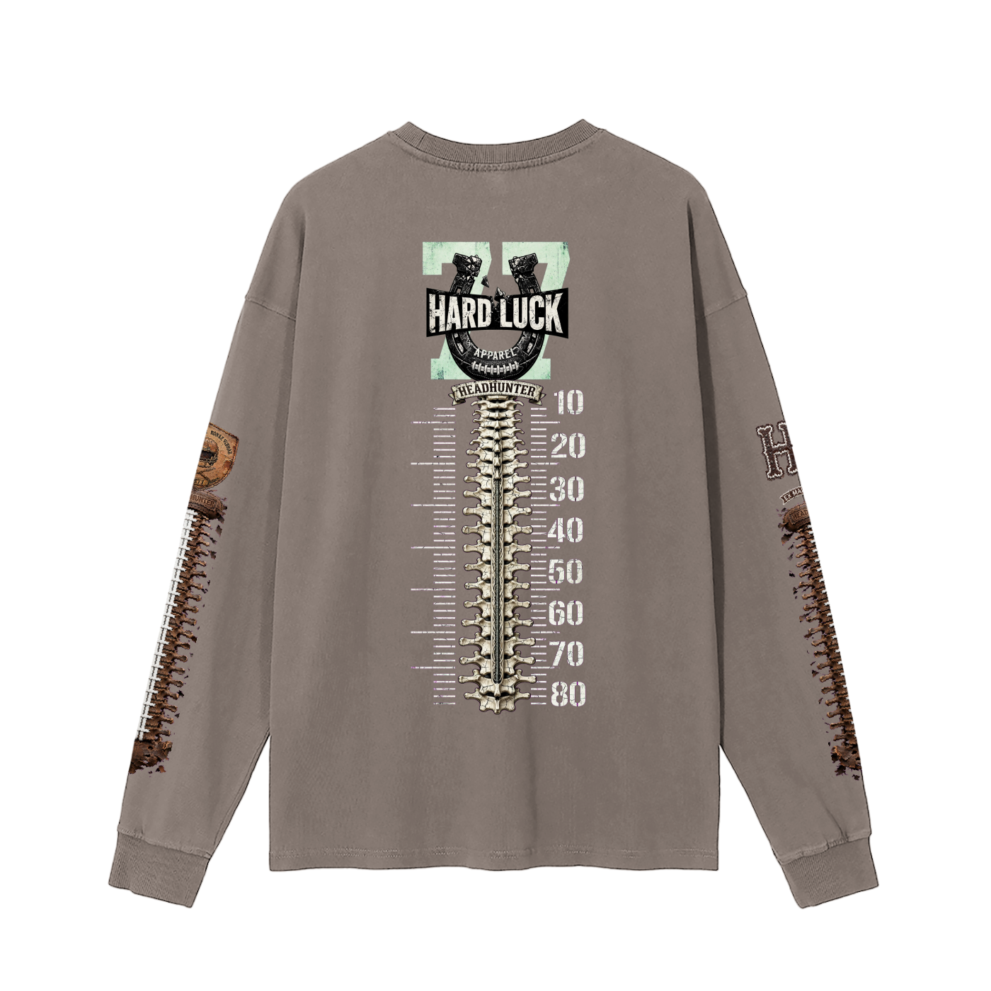 Hard Luck Apparel - Gridiron Gut Check Headhunter 77 Captain Long Sleeve Tee