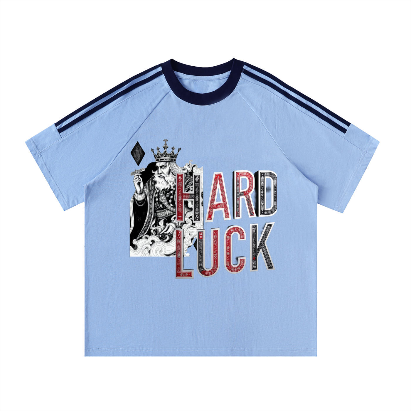 Smoked kings Contrast Tape Crewneck Cotton T-Shirt