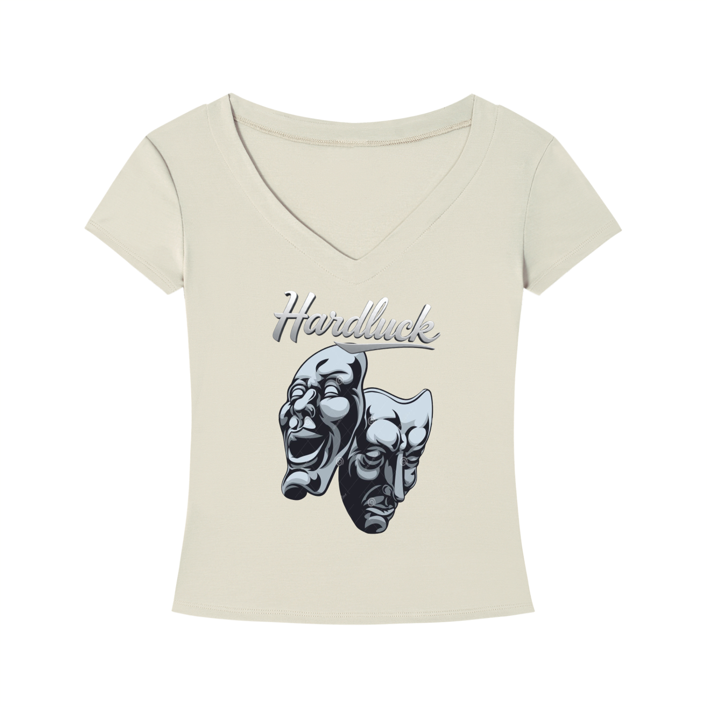 Comedy & Tragedy Tencel Slim Fit V-Neck T-Shirt