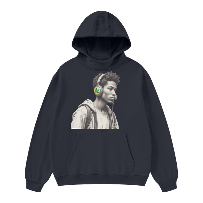 BUS Stop High Neck Insulated FOG Solid Color Fleece Hoodie - 385 GSM