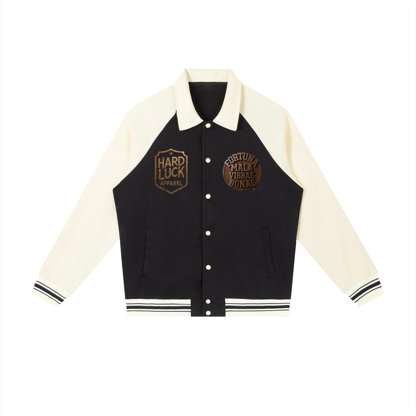 Fortune & Fate "77" Raglan Sleeve Baseball Jacket
