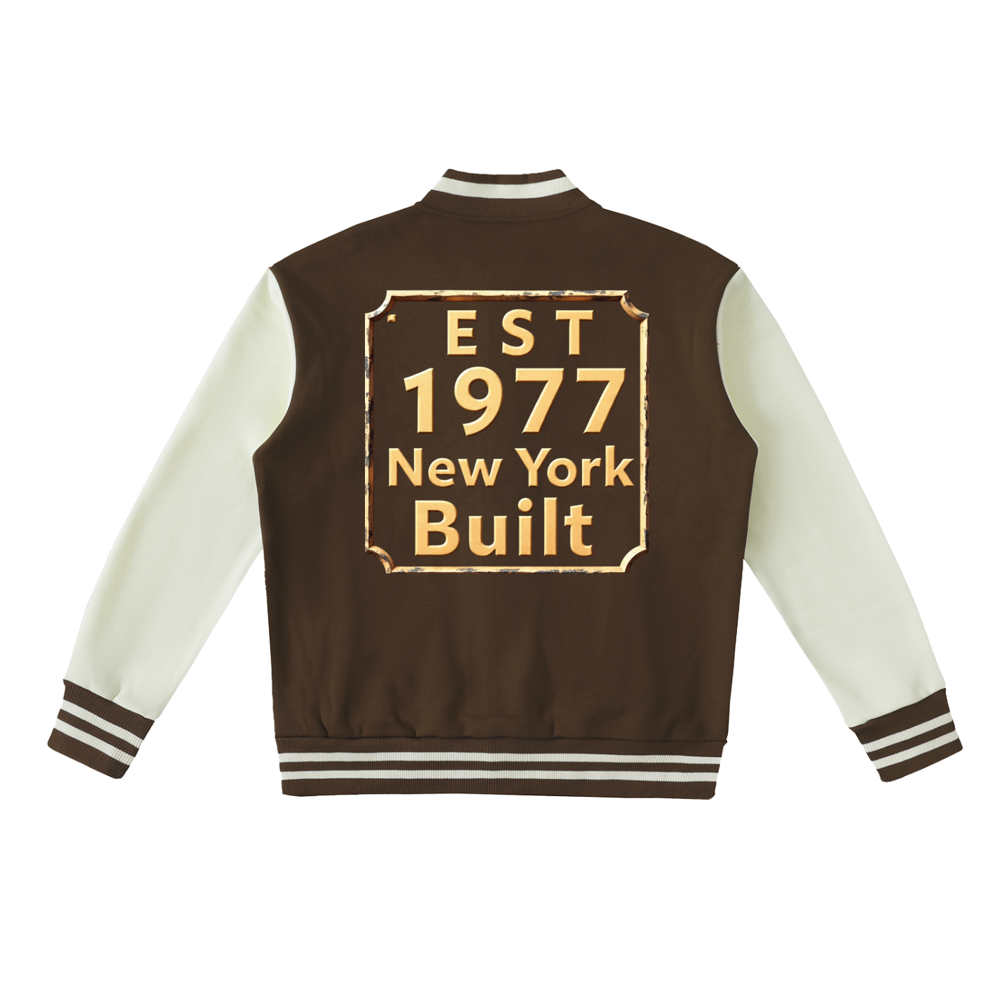 Two-Tone Fleeced Varsity Jacket