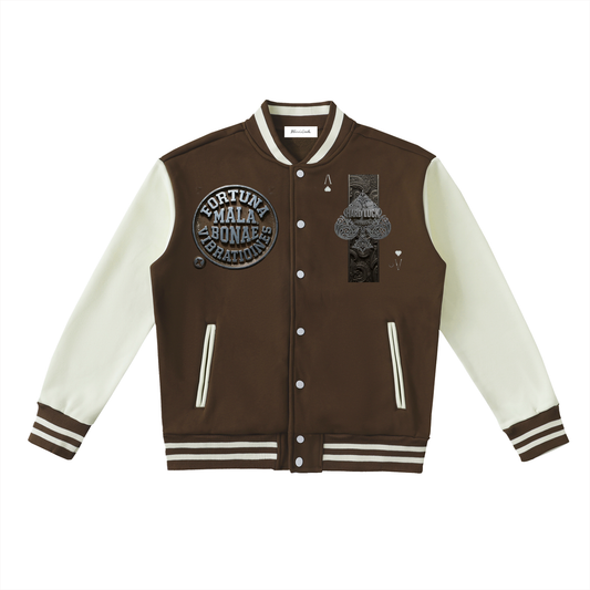 Uptown Ace Iron Born Two-Tone Fleeced Varsity Jacket