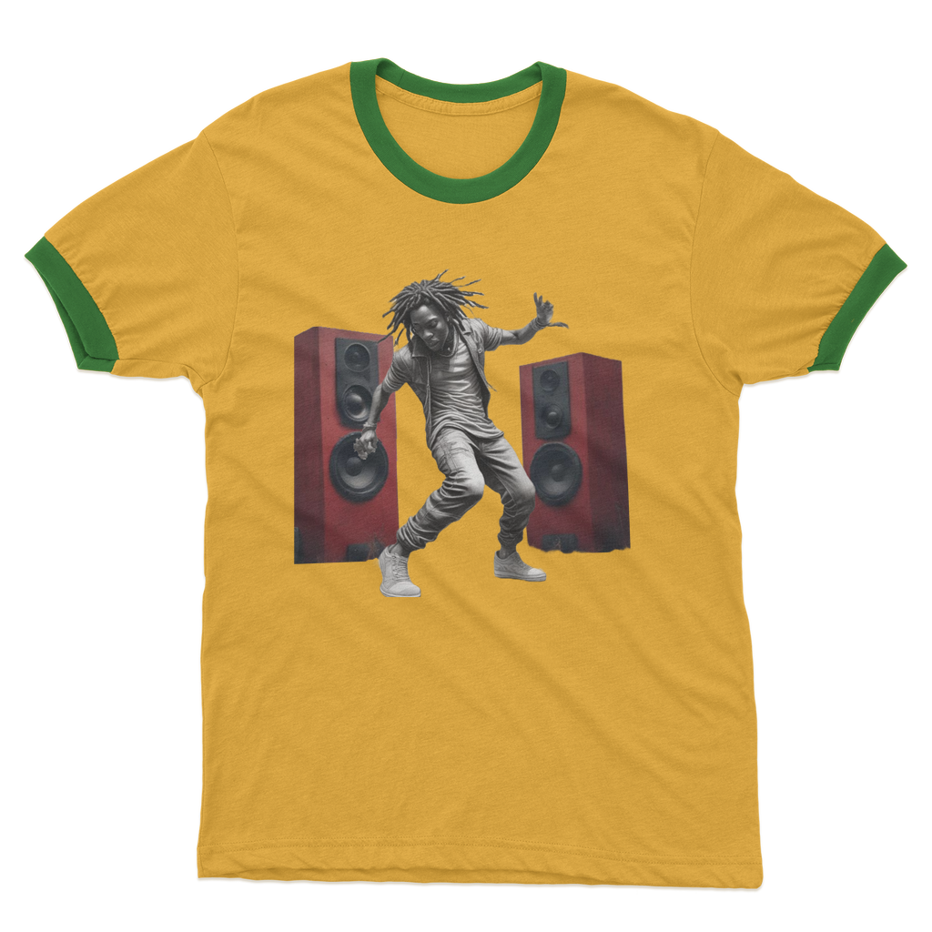 B-Boy In Motion Adult Ringer T-Shirt