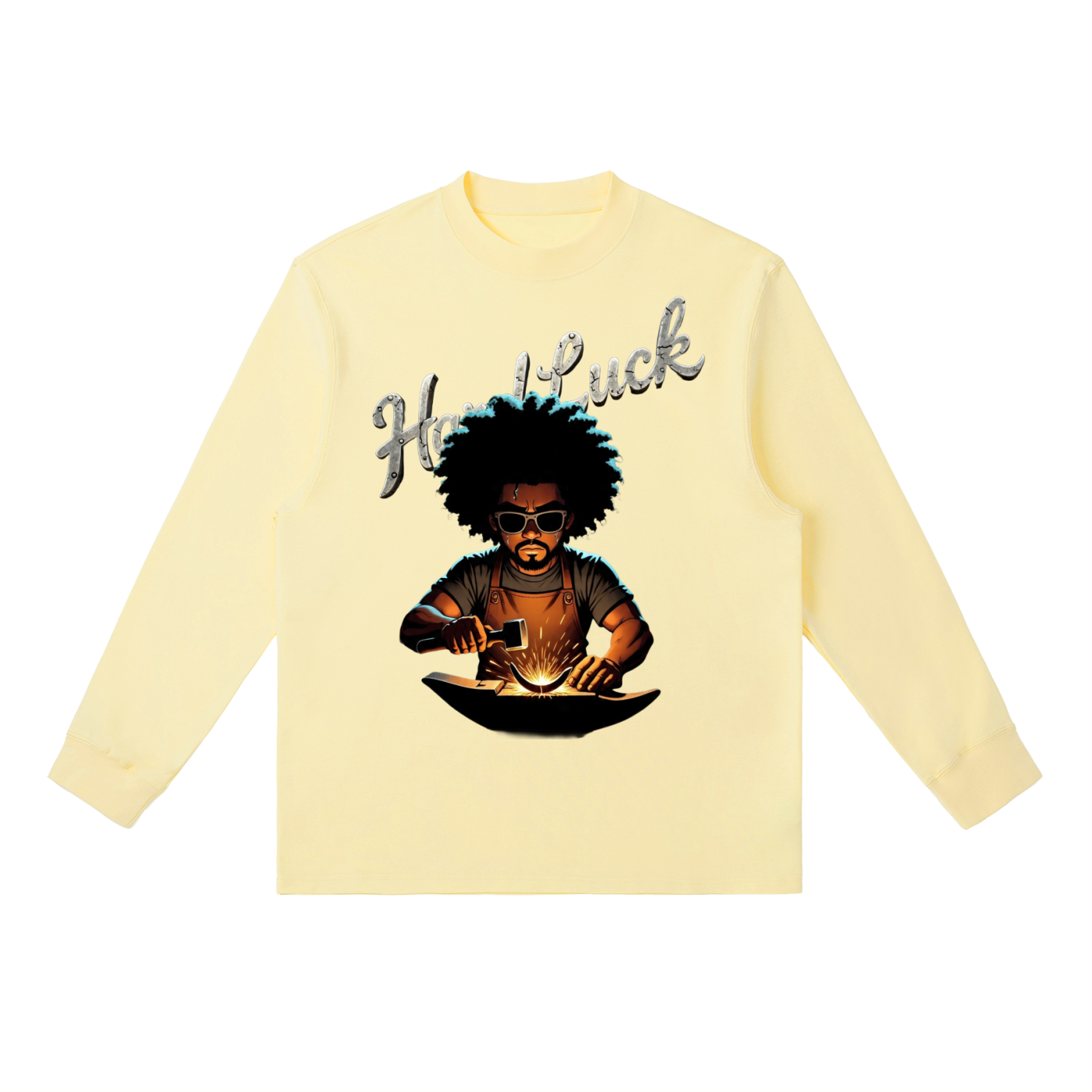 Black smith Forged Essential Crewneck Long-Sleeve T-Shirt