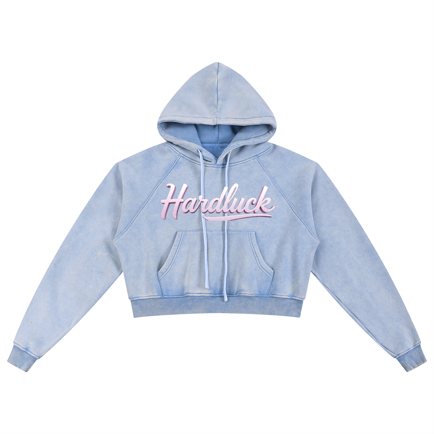 The Lavender Virgo Snow Washed Cropped Hoodie