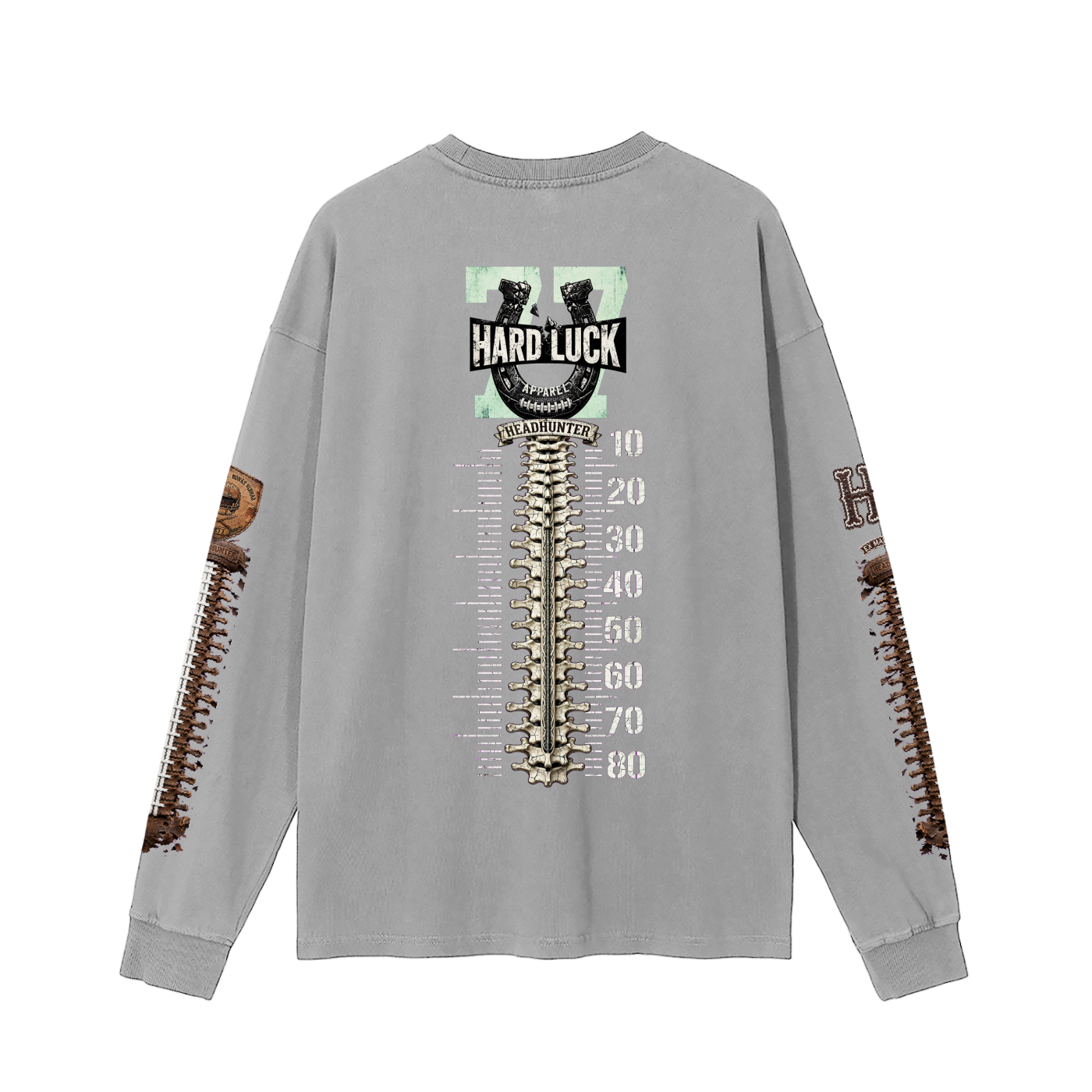 Hard Luck Apparel - Gridiron Gut Check Headhunter 77 Captain Long Sleeve Tee