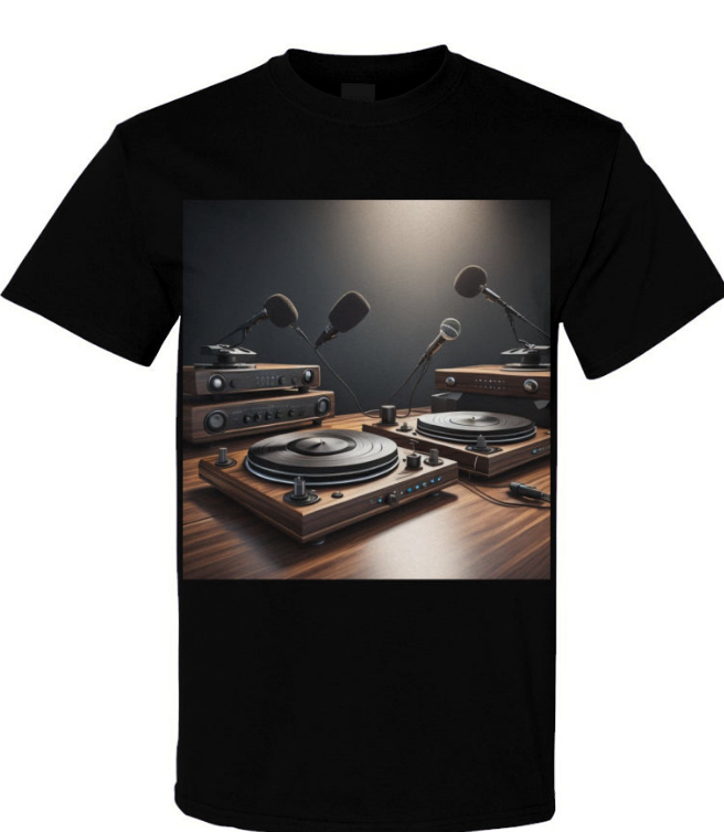 A few turntables and some mics Gildan Cotton T Shirt