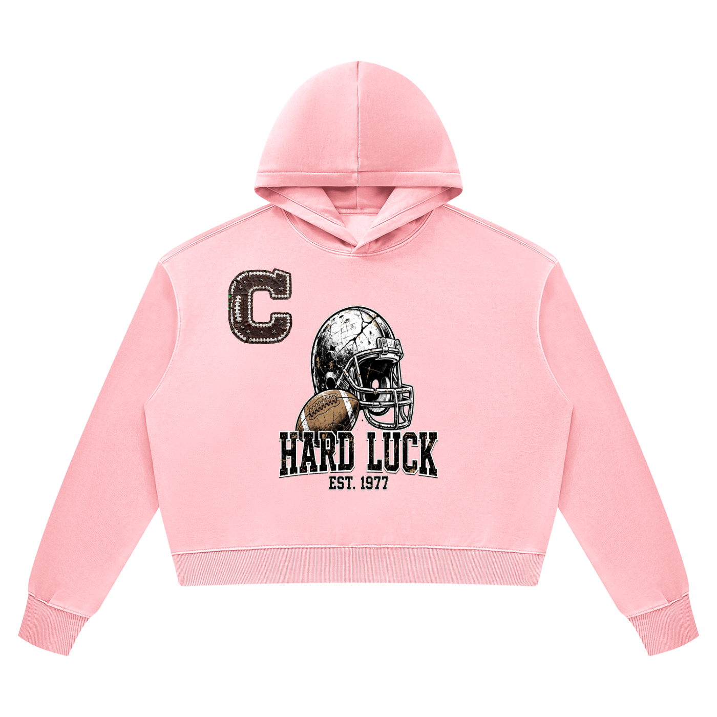 GRIDIRON GUT CHECK - Headhunter 77 Captain Women's Cropped Hoodie - Hard Luck Apparel