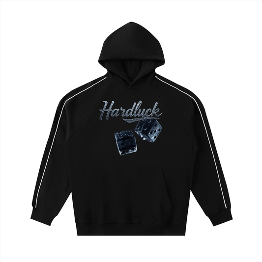 Black Ice Contrast Piping Raglan Hoodie