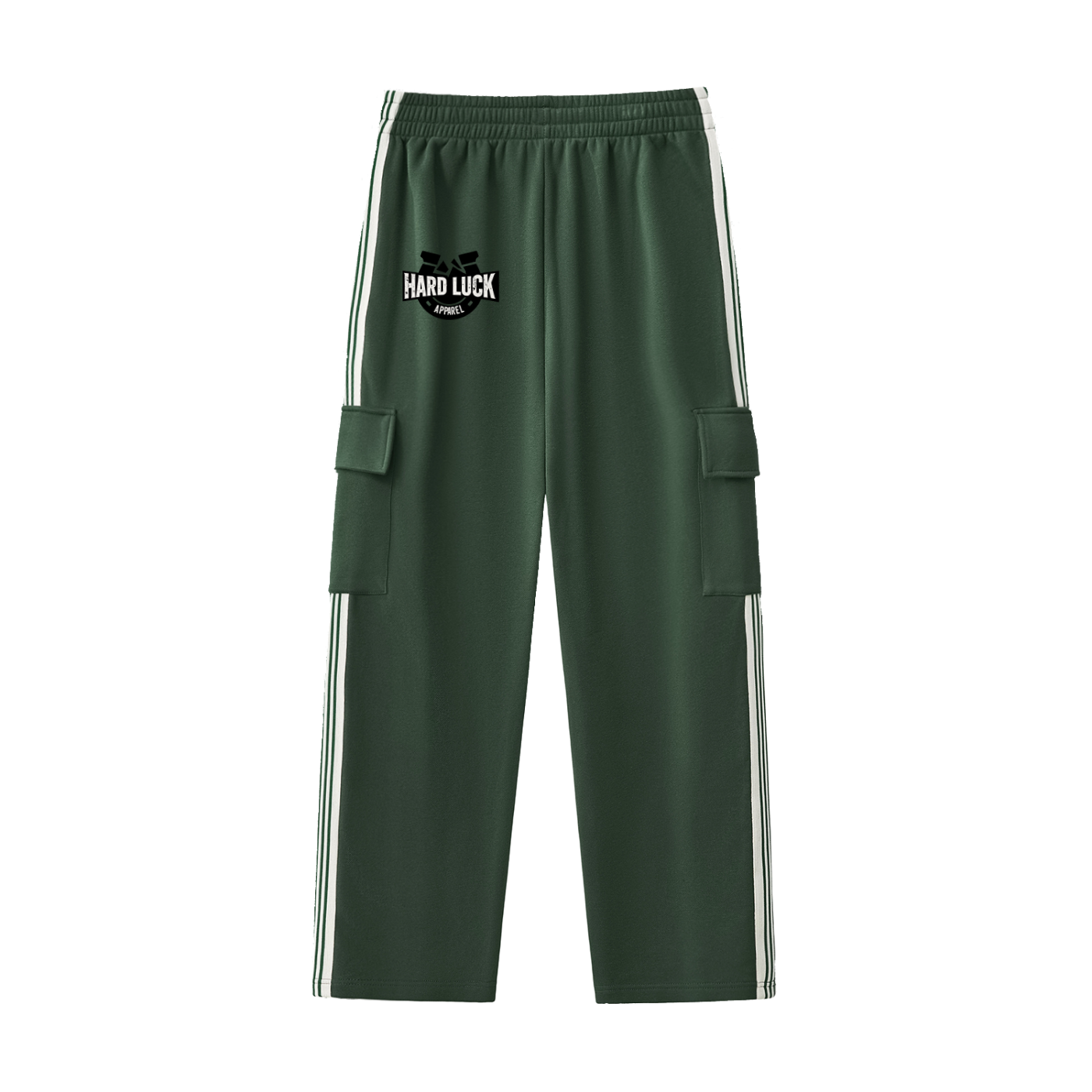 Bad  luck Good vibes  Side Stripe Straight-Leg Pants