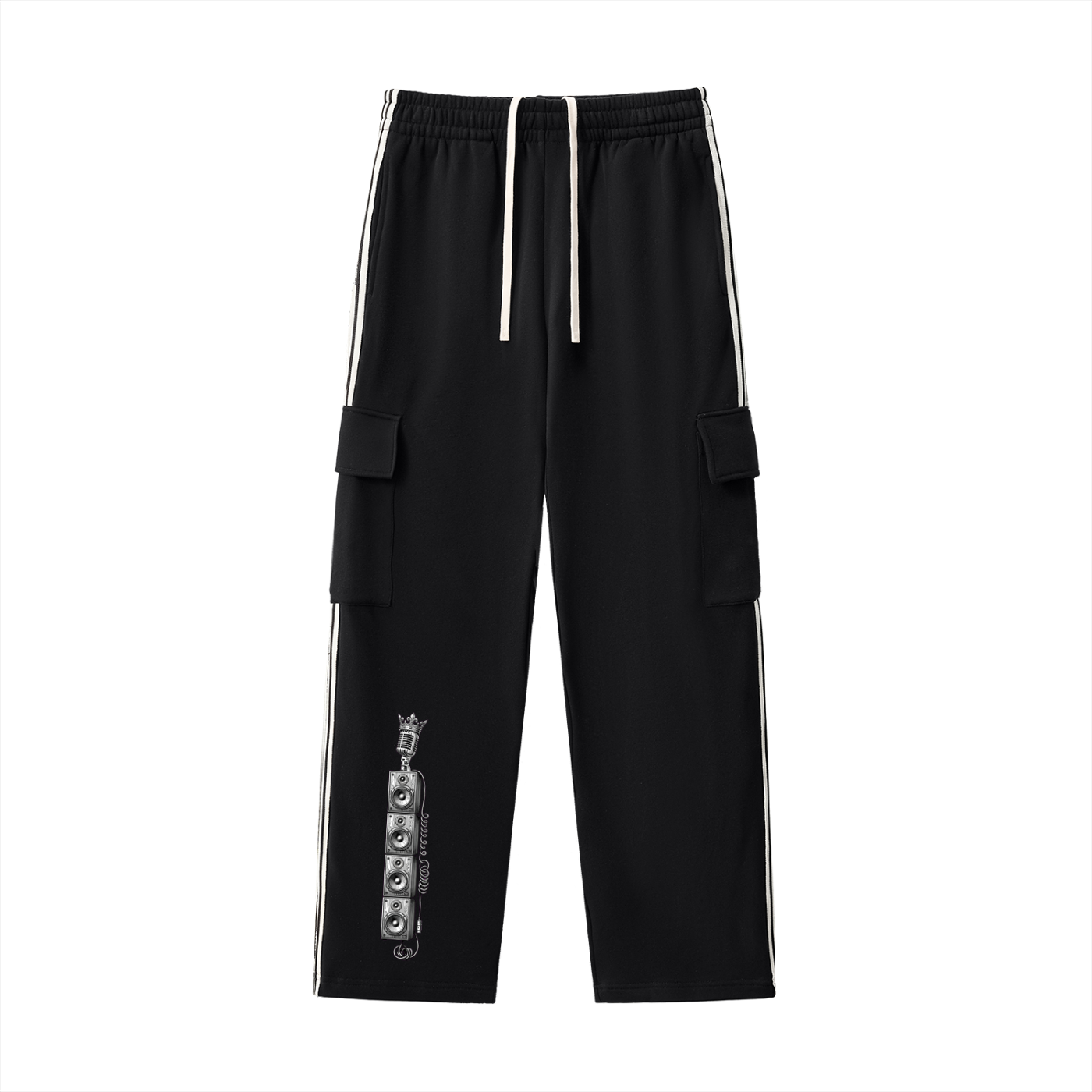Solid Wall of Sound Side Stripe Straight-Leg Pants