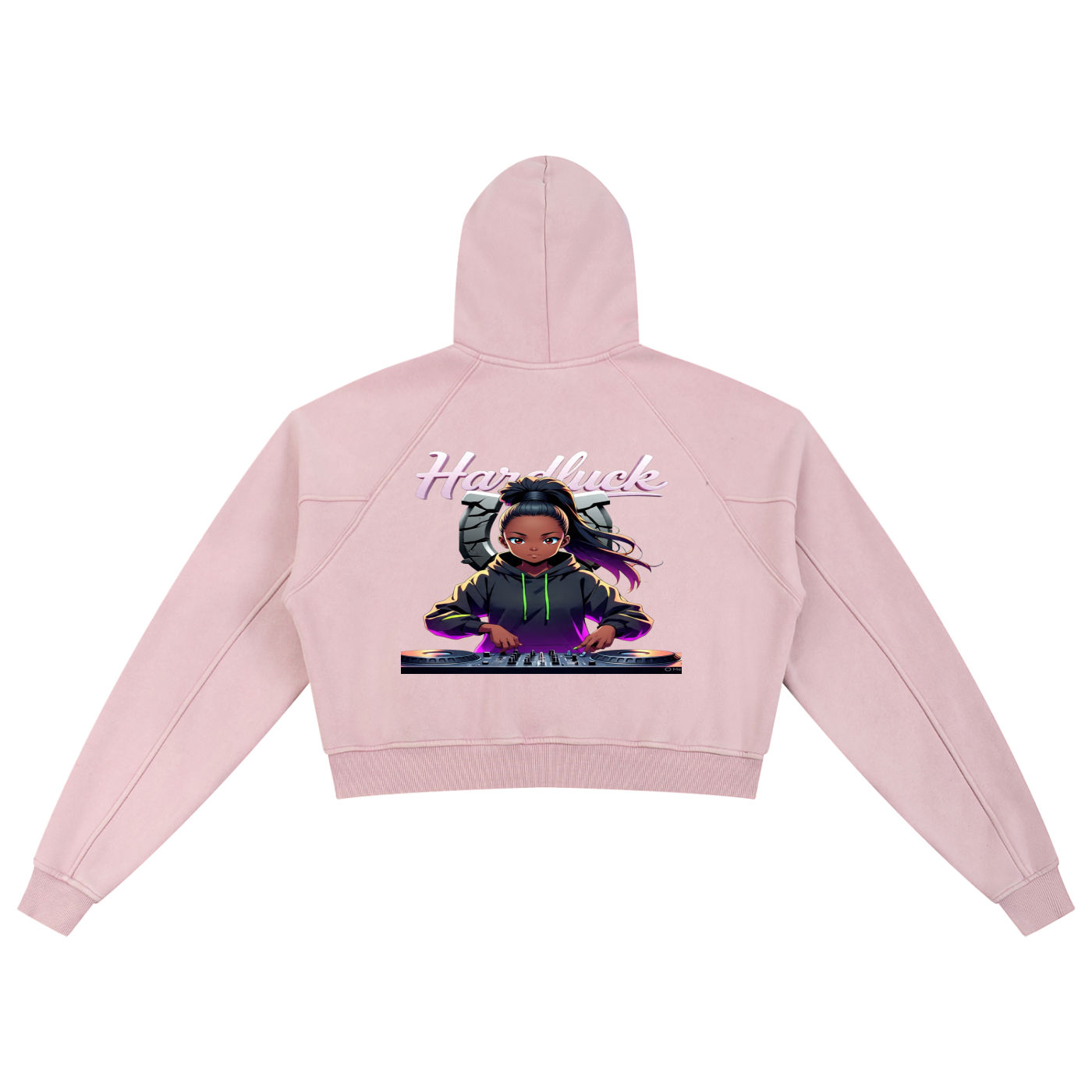 The Lavender Virgo Snow Washed Cropped Hoodie