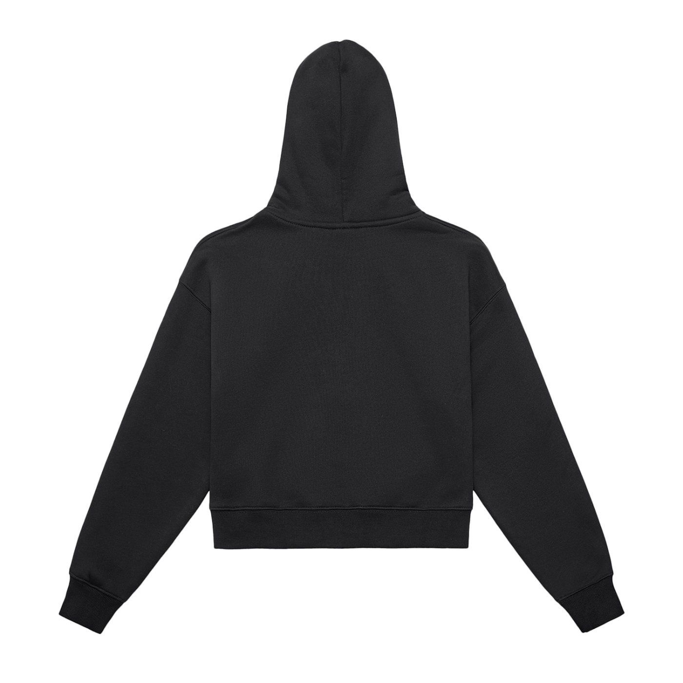 Hard Luck Fleeced Zip-Up Cropped Hoodie