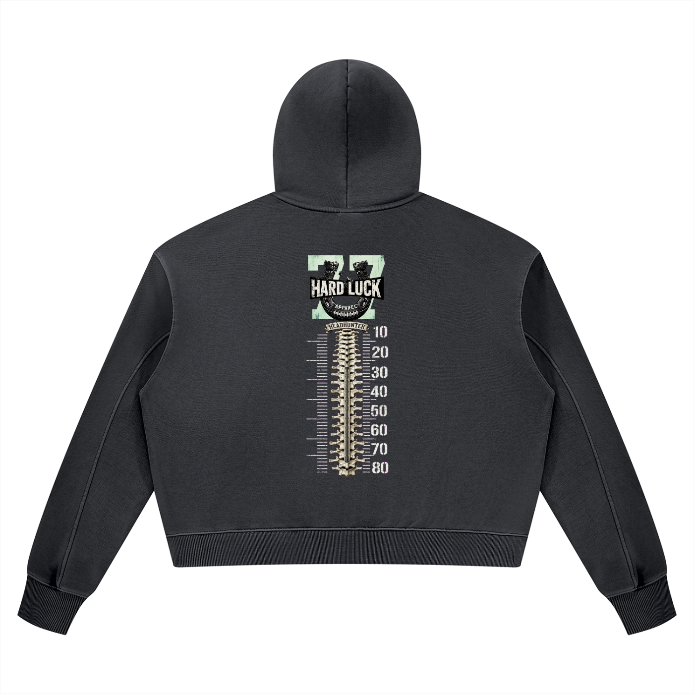 GRIDIRON GUT CHECK - Headhunter 77 Captain Women's Cropped Hoodie - Hard Luck Apparel