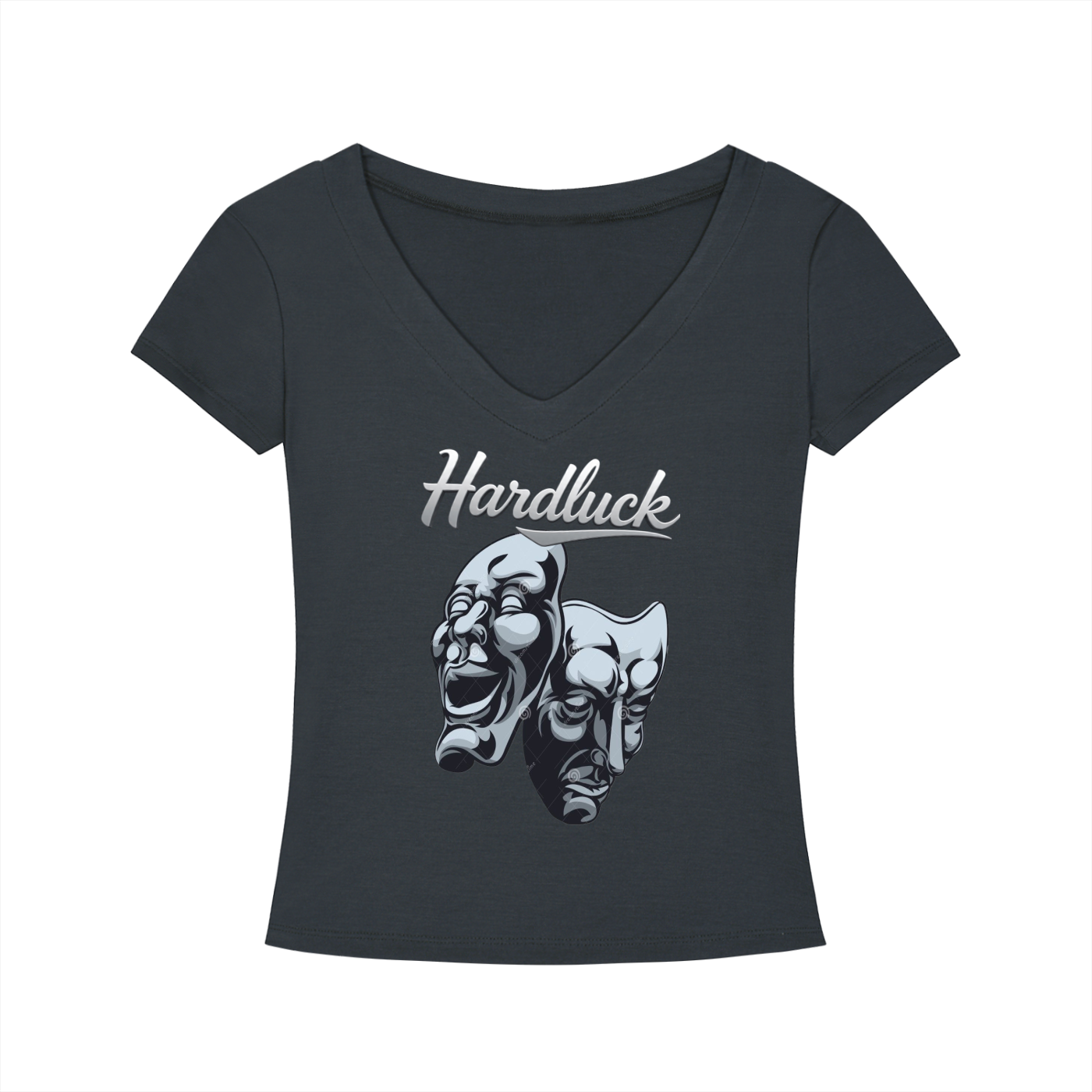 Comedy & Tragedy Tencel Slim Fit V-Neck T-Shirt