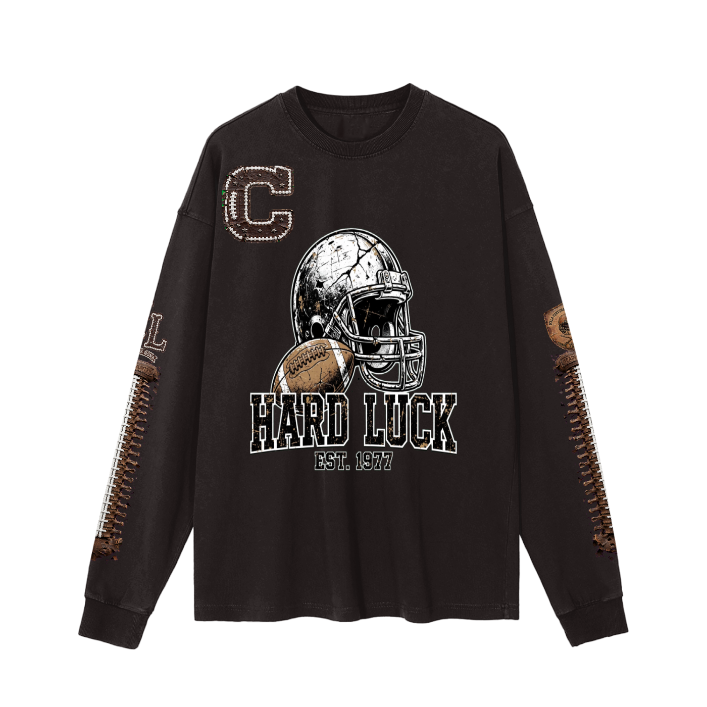 Hard Luck Apparel - Gridiron Gut Check Headhunter 77 Captain Long Sleeve Tee