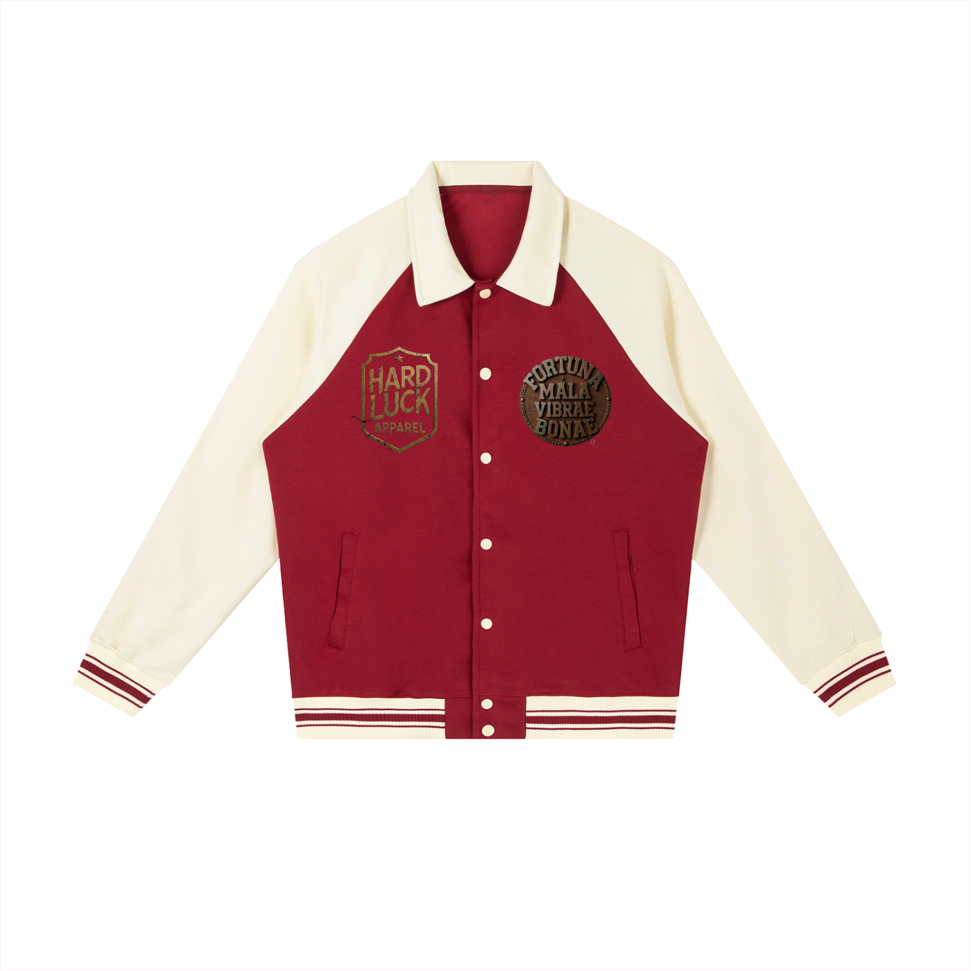 Fortune & Fate "77" Raglan Sleeve Baseball Jacket