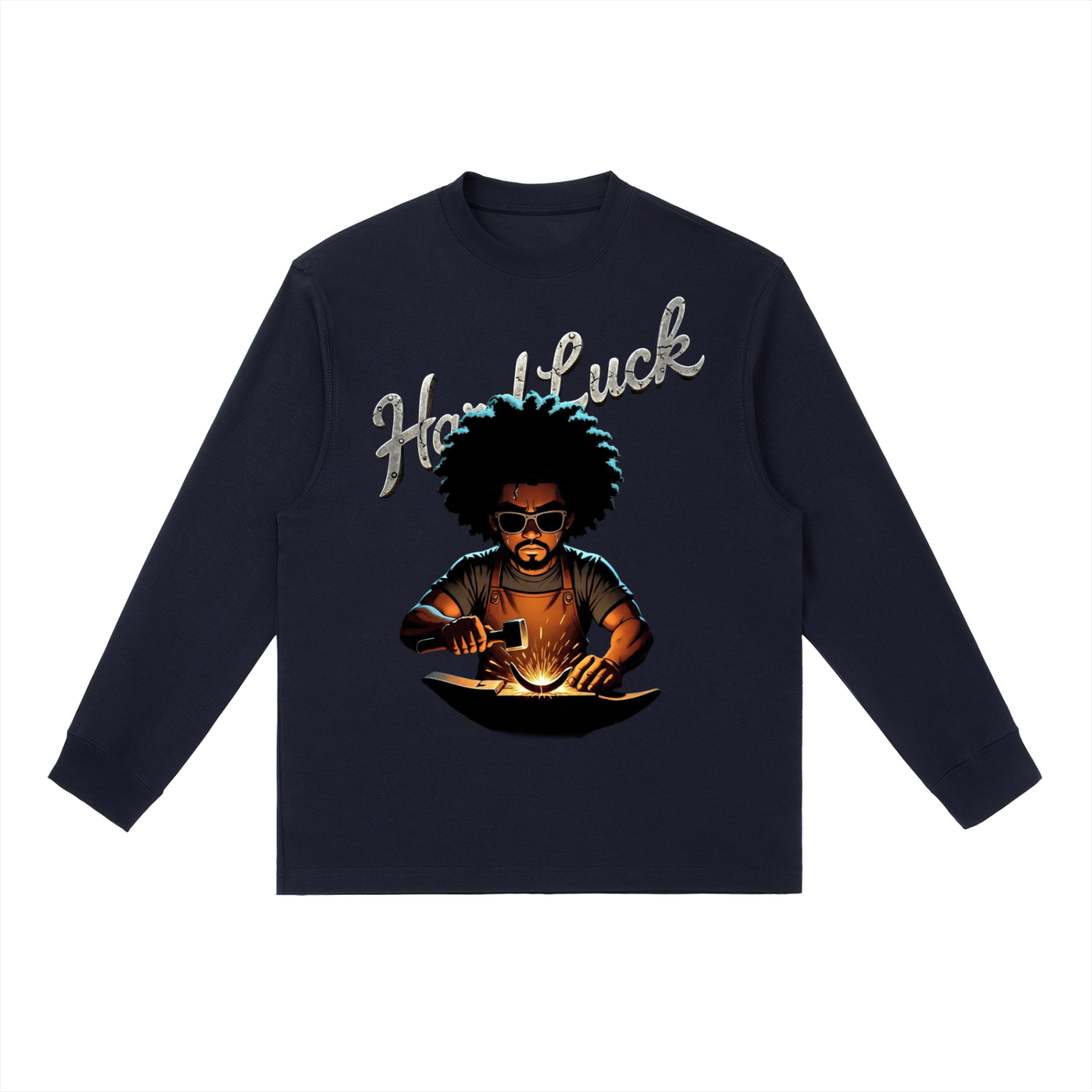 Black smith Forged Essential Crewneck Long-Sleeve T-Shirt